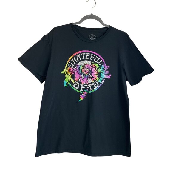Grateful Dead Large T-Shirt Dancing Bears Colorful Graphic Cotton Unisex Grunge - Picture 1 of 10